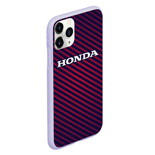 Чехол iPhone 11 Pro матовый HONDA ХОНДА / 3D-Светло-сиреневый – фото 2