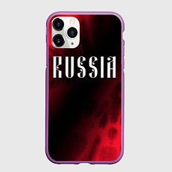 Чехол iPhone 11 Pro матовый RUSSIA РОССИЯ