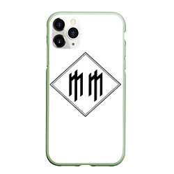 Чехол iPhone 11 Pro матовый Marilyn Manson, цвет: 3D-салатовый