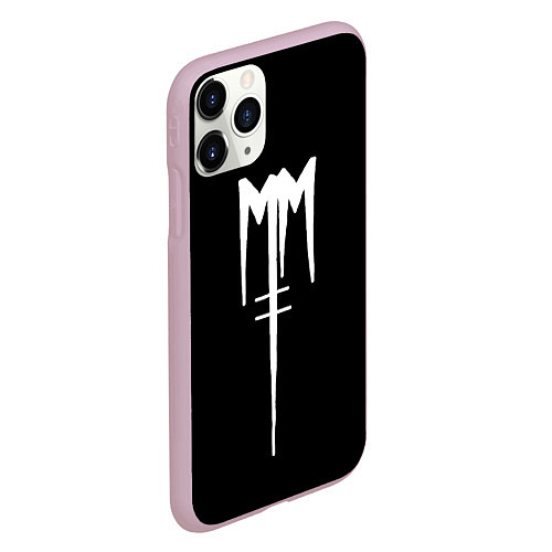 Чехол iPhone 11 Pro матовый Marilyn Manson / 3D-Розовый – фото 2