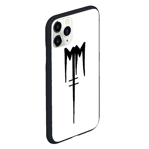 Чехол iPhone 11 Pro матовый Marilyn Manson / 3D-Черный – фото 2