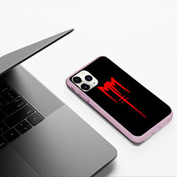 Чехол iPhone 11 Pro матовый Marilyn Manson, цвет: 3D-розовый — фото 2