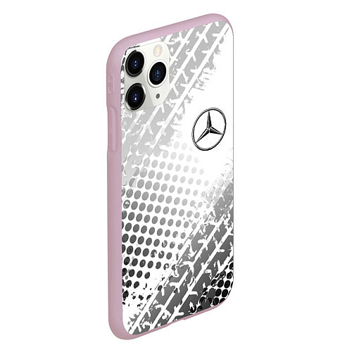 Чехол iPhone 11 Pro матовый Mercedes-Benz / 3D-Розовый – фото 2