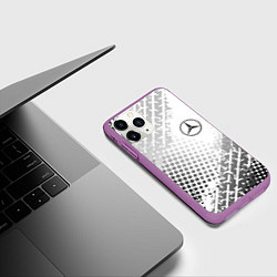 Чехол iPhone 11 Pro матовый Mercedes-Benz, цвет: 3D-фиолетовый — фото 2