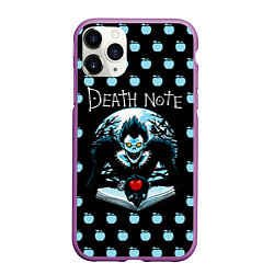 Чехол iPhone 11 Pro матовый Death Note, цвет: 3D-фиолетовый