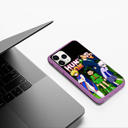 Чехол iPhone 11 Pro матовый Hunter x Hunter, цвет: 3D-фиолетовый — фото 2