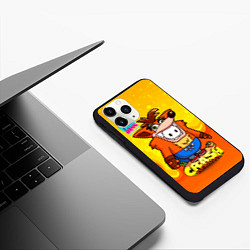 Чехол iPhone 11 Pro матовый Fall Guys CRASH, цвет: 3D-черный — фото 2