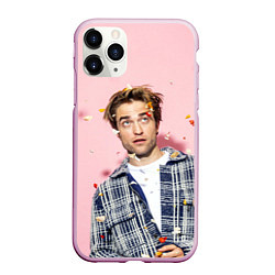 Чехол iPhone 11 Pro матовый ROBERT PATTINSON, цвет: 3D-розовый