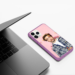 Чехол iPhone 11 Pro матовый ROBERT PATTINSON, цвет: 3D-фиолетовый — фото 2