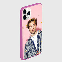 Чехол iPhone 11 Pro матовый ROBERT PATTINSON, цвет: 3D-фиолетовый — фото 2