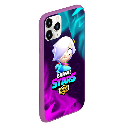 Чехол iPhone 11 Pro матовый BRAWL STARS COLETTE КОЛЕТТ / 3D-Фиолетовый – фото 2