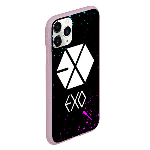 Чехол iPhone 11 Pro матовый EXO BAND / 3D-Розовый – фото 2