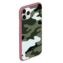 Чехол iPhone 11 Pro матовый Camouflage 2, цвет: 3D-малиновый — фото 2