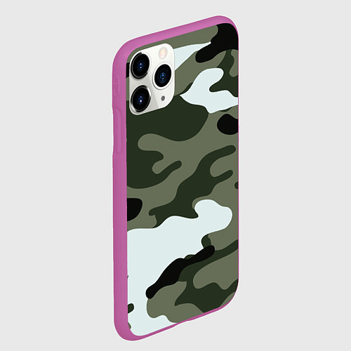 Чехол iPhone 11 Pro матовый Camouflage 2 / 3D-Фиолетовый – фото 2