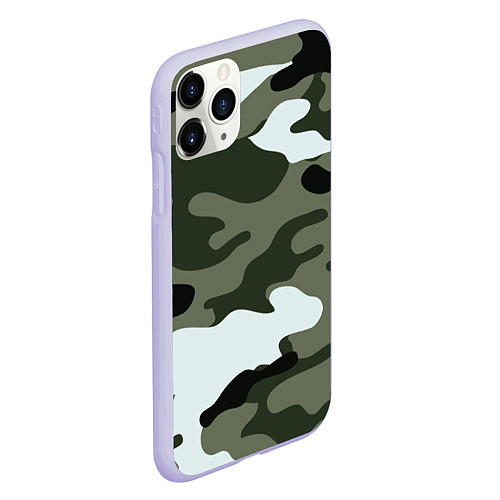 Чехол iPhone 11 Pro матовый Camouflage 2 / 3D-Светло-сиреневый – фото 2