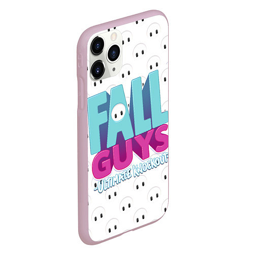 Чехол iPhone 11 Pro матовый Fall Guys / 3D-Розовый – фото 2