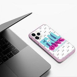 Чехол iPhone 11 Pro матовый Fall Guys, цвет: 3D-розовый — фото 2
