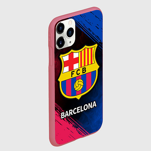 Чехол iPhone 11 Pro матовый BARCELONA БАРСЕЛОНА / 3D-Малиновый – фото 2