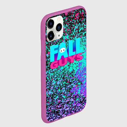 Чехол iPhone 11 Pro матовый Fall Guys / 3D-Фиолетовый – фото 2