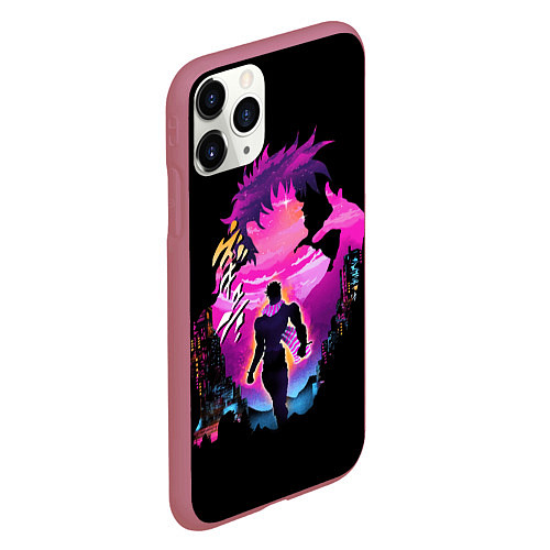 Чехол iPhone 11 Pro матовый JoJo’s Bizarre Adventure / 3D-Малиновый – фото 2