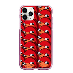 Чехол iPhone 11 Pro матовый Knuckles, цвет: 3D-розовый