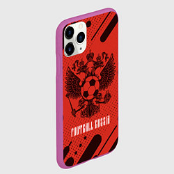 Чехол iPhone 11 Pro матовый FOOTBALL RUSSIA Футбол, цвет: 3D-фиолетовый — фото 2