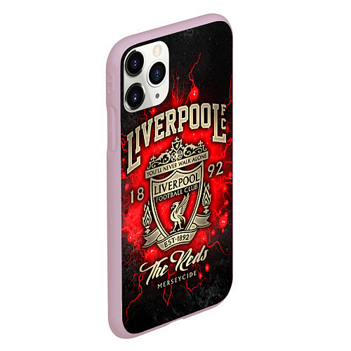 Чехол iPhone 11 Pro матовый LIVERPOOL FC / 3D-Розовый – фото 2