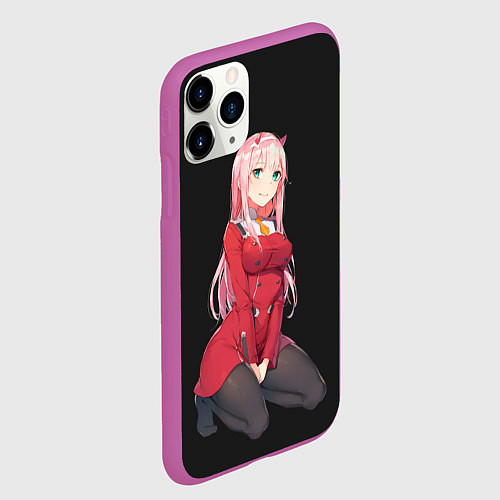 Чехол iPhone 11 Pro матовый ZeroTwo Darling in the Franx / 3D-Фиолетовый – фото 2