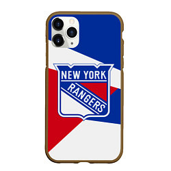 Чехол iPhone 11 Pro матовый Нью-Йорк Рейнджерс, цвет: 3D-коричневый