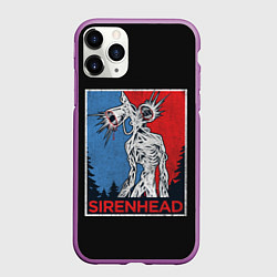 Чехол iPhone 11 Pro матовый Сиреноголовый, цвет: 3D-фиолетовый