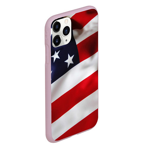 Чехол iPhone 11 Pro матовый США USA / 3D-Розовый – фото 2