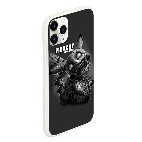 Чехол iPhone 11 Pro матовый Pikachu Pika Pika / 3D-Белый – фото 2