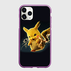 Чехол iPhone 11 Pro матовый Pikachu Pika Pika, цвет: 3D-фиолетовый