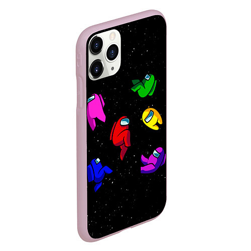Чехол iPhone 11 Pro матовый Among Us / 3D-Розовый – фото 2