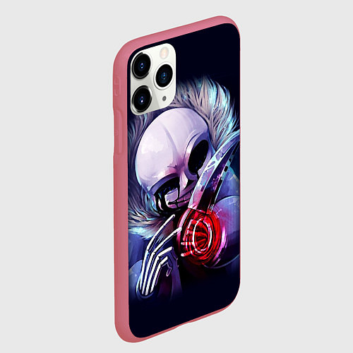 Чехол iPhone 11 Pro матовый UNDERTALE SANS / 3D-Малиновый – фото 2