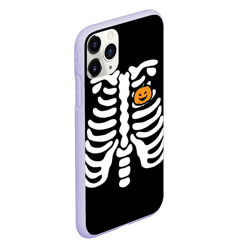 Чехол iPhone 11 Pro матовый Halloween / 3D-Светло-сиреневый – фото 2