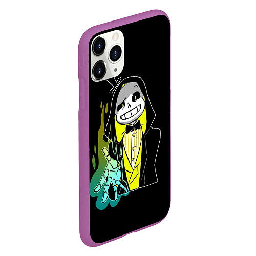 Чехол iPhone 11 Pro матовый UNDERTALE / 3D-Фиолетовый – фото 2