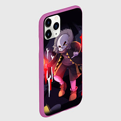 Чехол iPhone 11 Pro матовый UNDERTALE, цвет: 3D-фиолетовый — фото 2