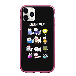 Чехол iPhone 11 Pro матовый UNDERTALE, цвет: 3D-малиновый