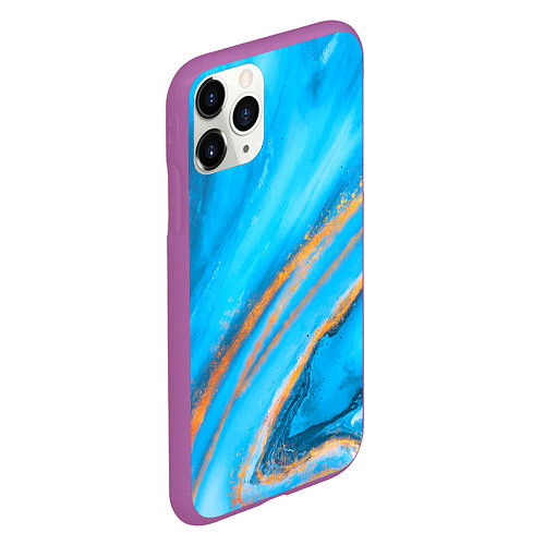 Чехол iPhone 11 Pro матовый Краски / 3D-Фиолетовый – фото 2