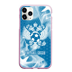 Чехол iPhone 11 Pro матовый FOOTBALL RUSSIA Футбол, цвет: 3D-розовый