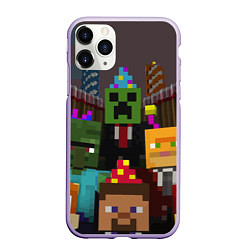 Чехол iPhone 11 Pro матовый Minecraft - characters - video game