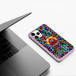 Чехол iPhone 11 Pro матовый Among Us SHHHHHHH!, цвет: 3D-розовый — фото 2