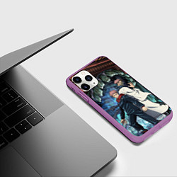 Чехол iPhone 11 Pro матовый Jujutsu Kaisen Sukuna подземелье, цвет: 3D-фиолетовый — фото 2
