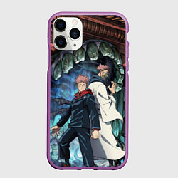 Чехол iPhone 11 Pro матовый Jujutsu Kaisen Sukuna подземелье, цвет: 3D-фиолетовый