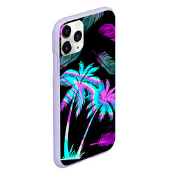 Чехол iPhone 11 Pro матовый Неоновое лето, цвет: 3D-светло-сиреневый — фото 2
