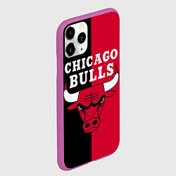 Чехол iPhone 11 Pro матовый Чикаго Буллз, цвет: 3D-фиолетовый — фото 2