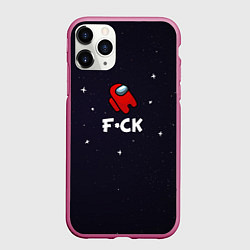 Чехол iPhone 11 Pro матовый Among Us, цвет: 3D-малиновый