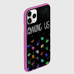 Чехол iPhone 11 Pro матовый AMONG US, цвет: 3D-фиолетовый — фото 2