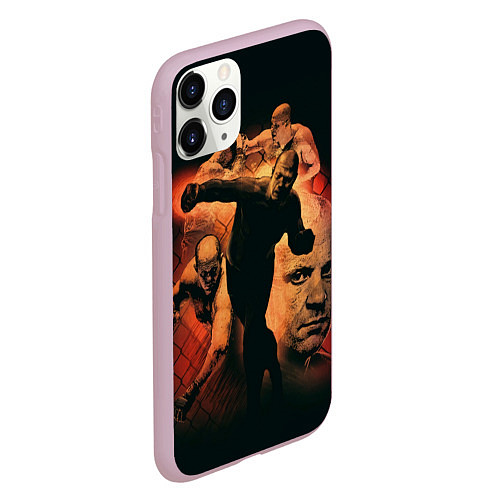 Чехол iPhone 11 Pro матовый Федор Емельяненко Император / 3D-Розовый – фото 2